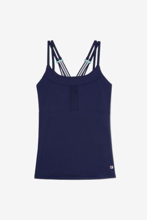 FILA Heritage Cami Tank Vests Navy,Womens Tennis | CA.ZOBYRH679